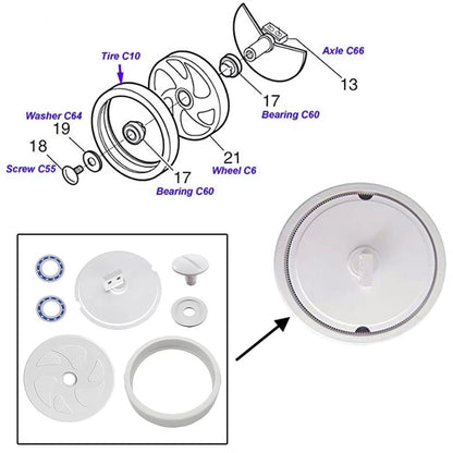 Wheel Assembly Replacement Kit for Polaris 280 Pool Cleaner