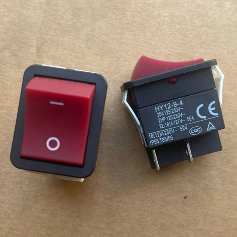 Rocker Switch 20A 250V AC IP55 for Tools (HY12-9-4)