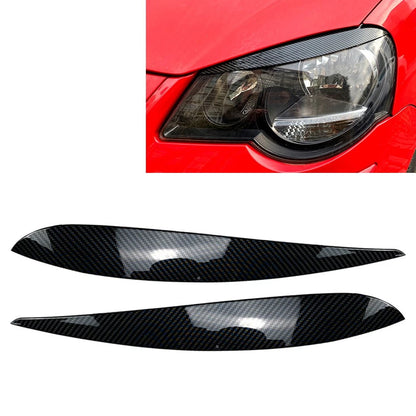 Headlight Eyebrow Eyelid Molding Trim for VW Polo 9N (2005–2009) Carbon