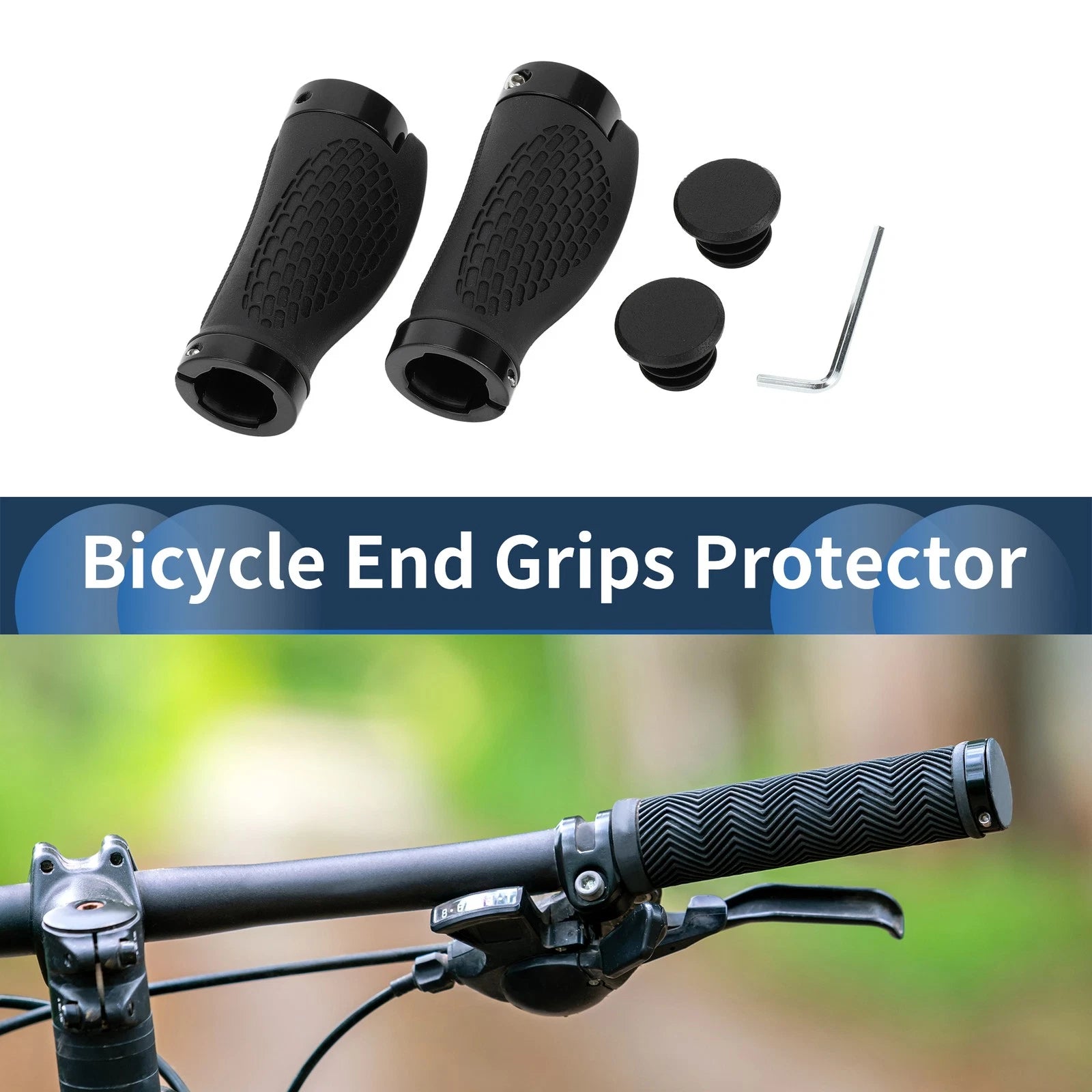 Handlebar Grips Cover 95mm Non Slip End Protector Rubber Black for Yamaha (1990–2018)