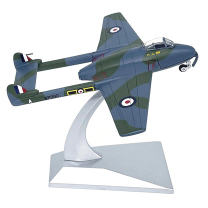 Diecast Alloy Fighter Aircraft Model for De Havilland D.H.100 Vampire (1:72)