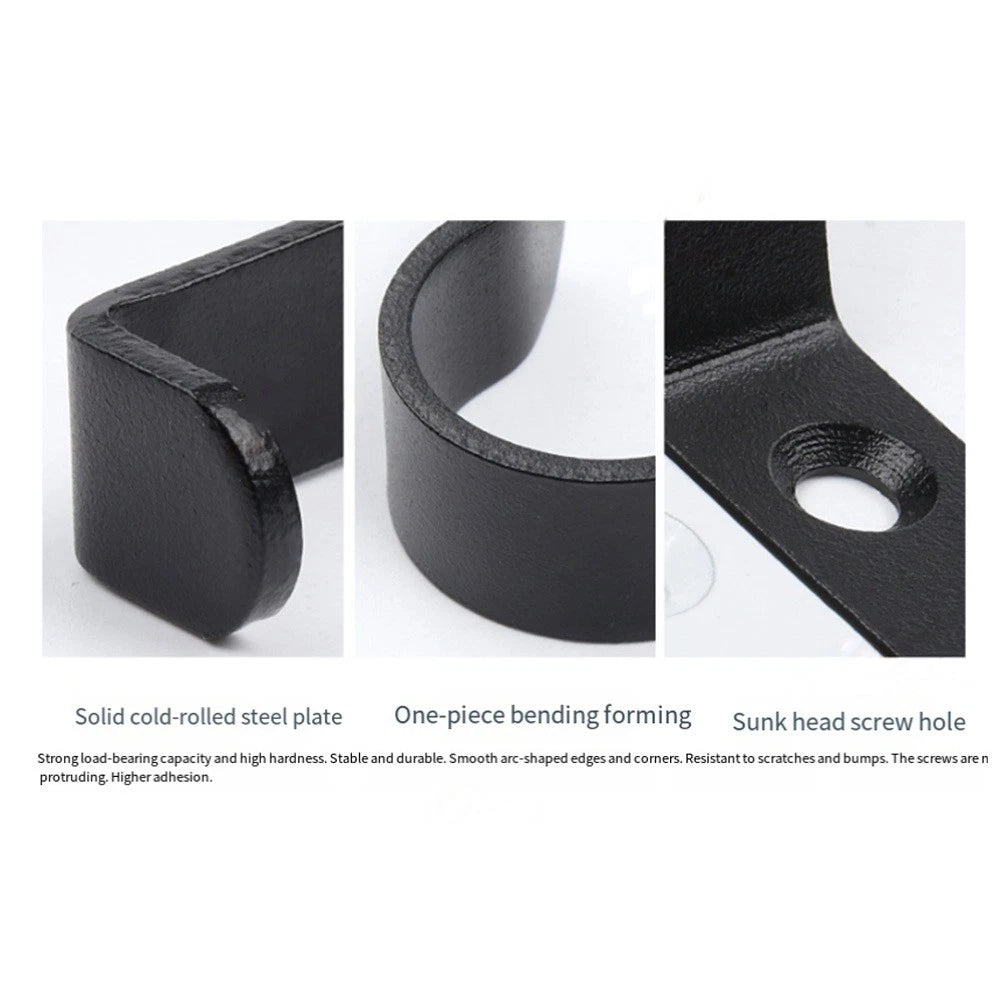 Metal Wall Hook 10kg Capacity 92x40mm for Home Office Bathroom