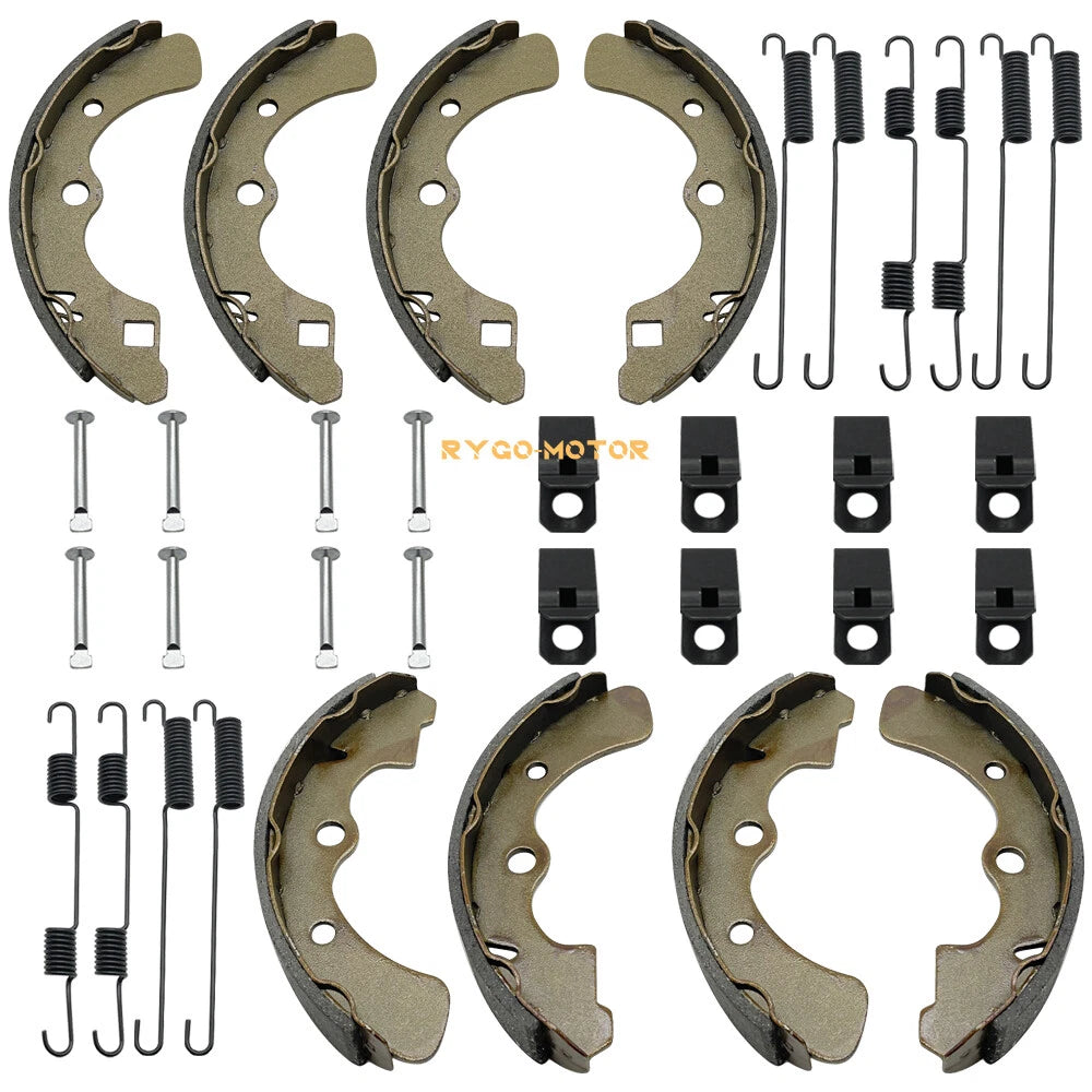 Brake Shoes Set of 4 with Springs & Pins for Kawasaki Mule 2510 2520 (1993–2000)