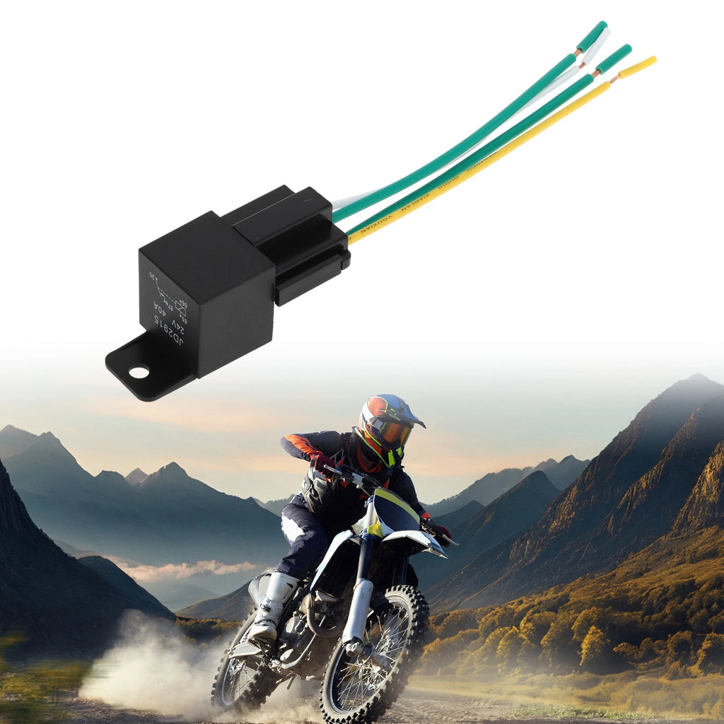 1 Pc Auto Relay 4 Pins 24V 40A with Harness Socket for