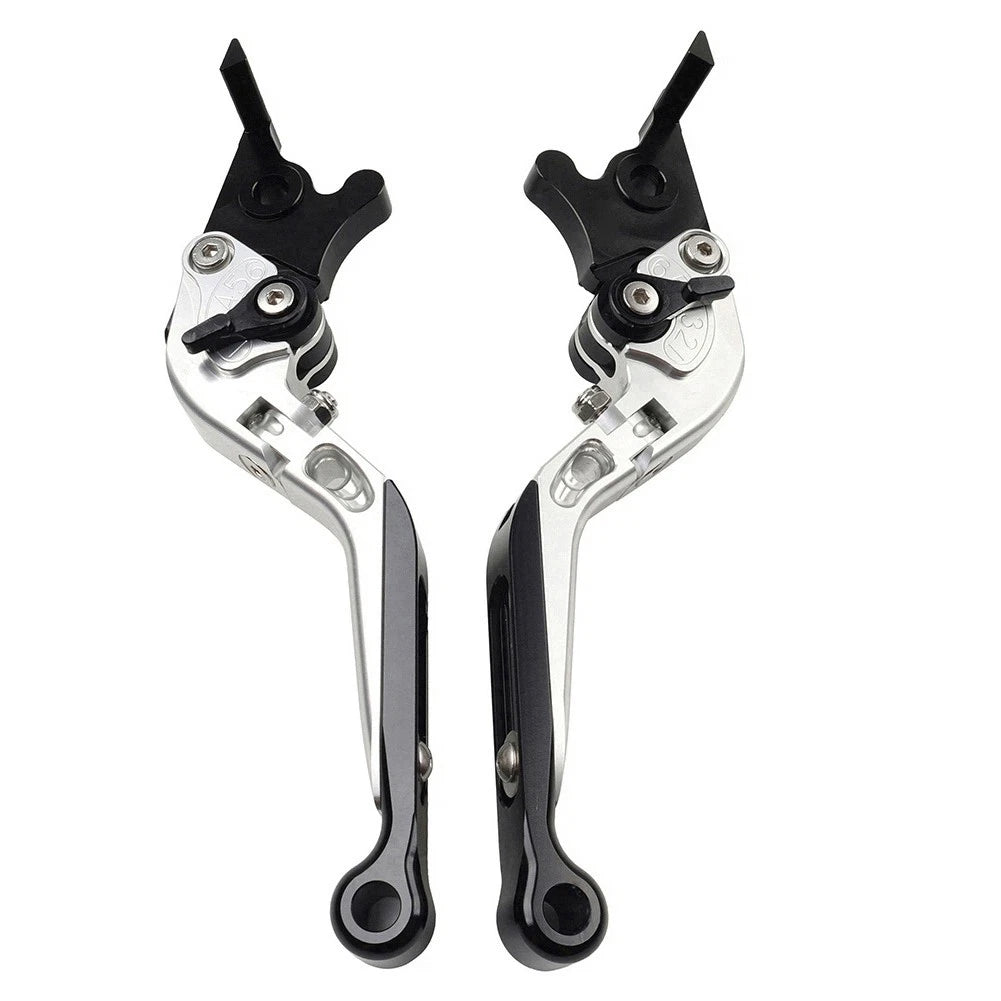 CNC Folding Extendable Brake Clutch Levers for Yamaha YZF R1 (2009–2014) Silver
