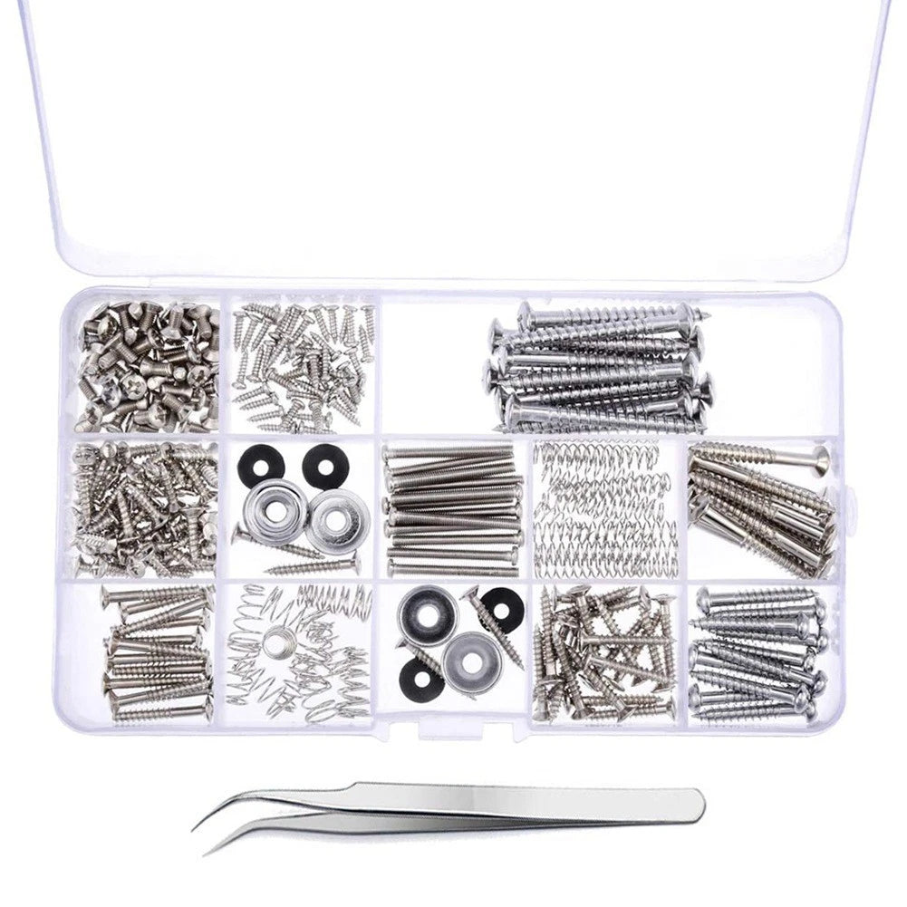 Neck Plate Mounting & Tuner & Pickguard Screws Spring Kit for Electric Guitar