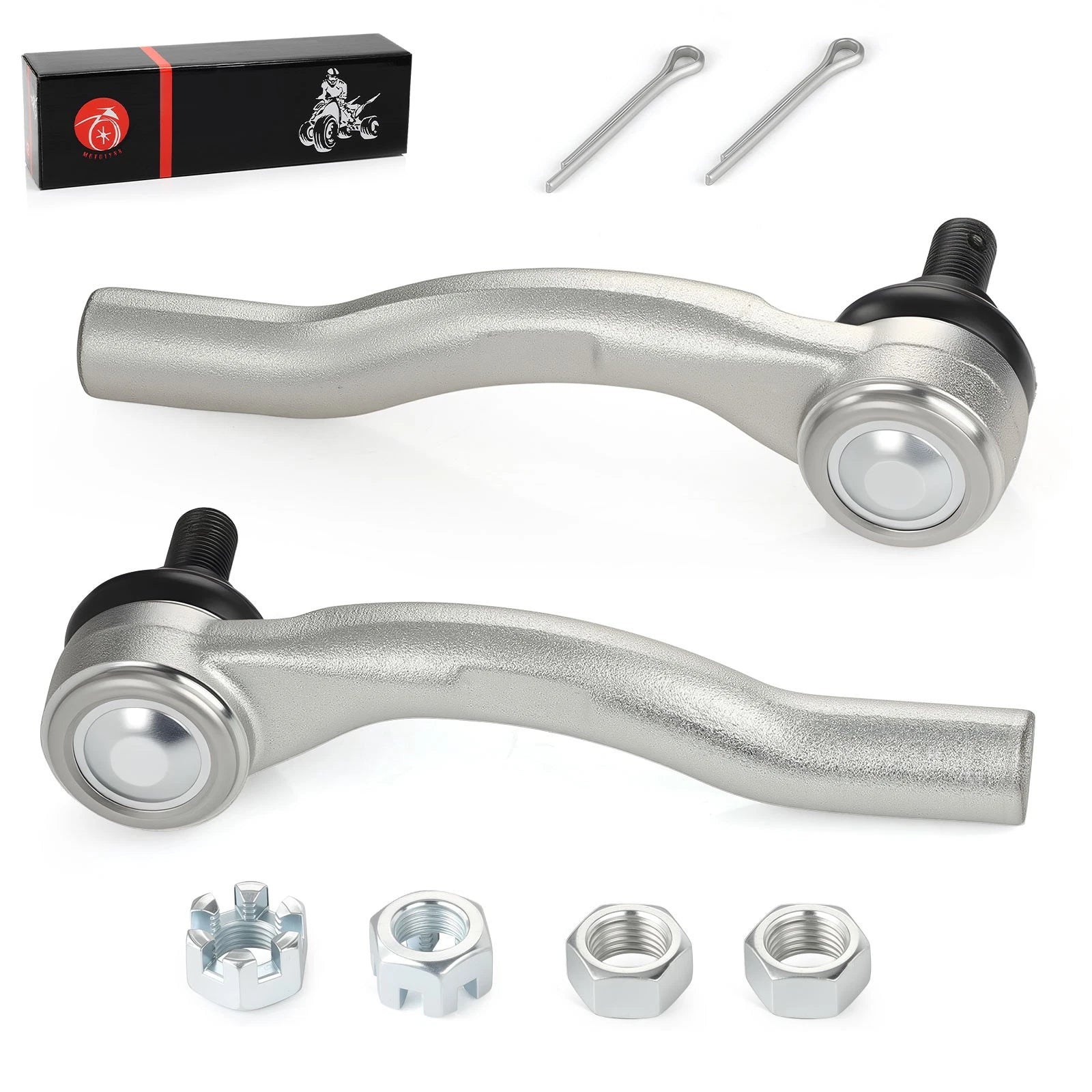 Set of 2 Outer Tie Rod Ends & Nuts for Honda Pioneer 1000 1000-5 (2016–2021)