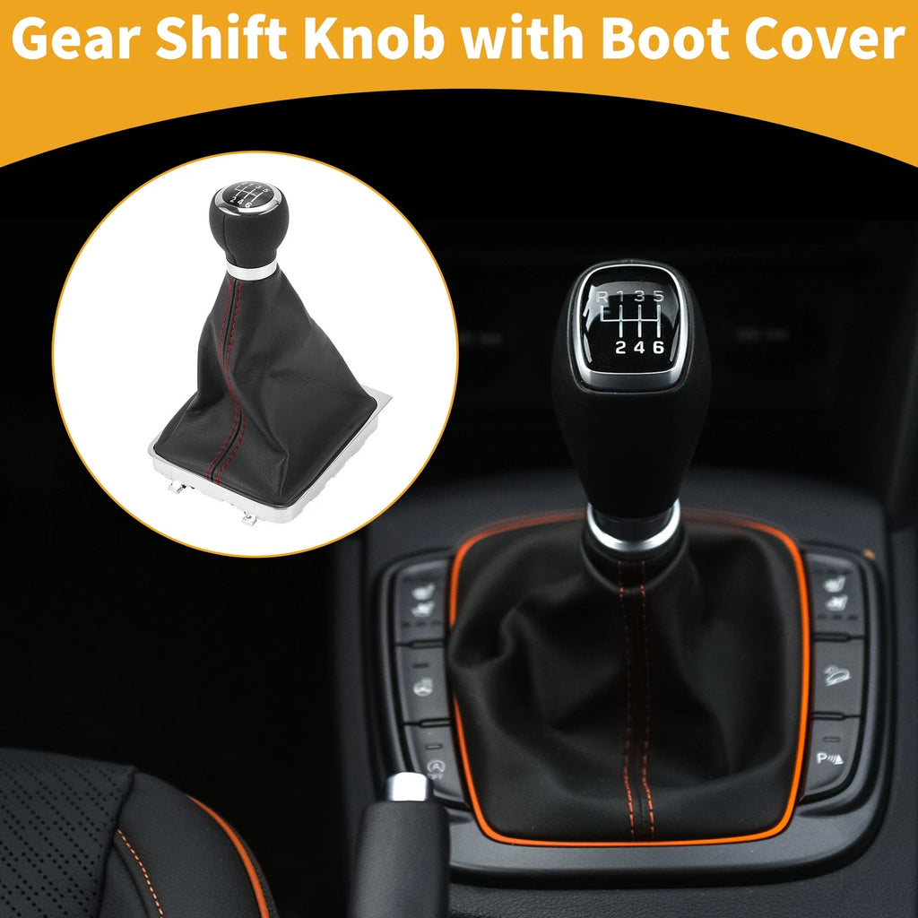 6 Speed Gear Shifter Knob Replacement with Cover for VW Passat (2006–2010)