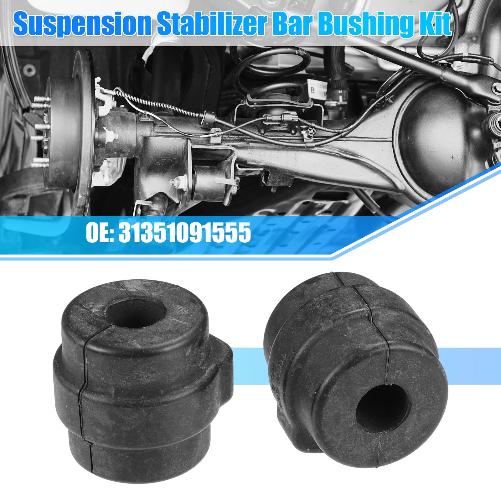 2pcs Suspension Stabilizer Bar Bushings Front for BMW 740i Base (1990–2001)