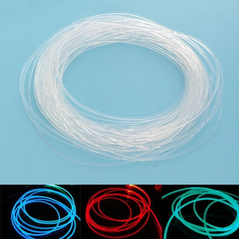 PMMA Side Glow Optic Fiber Cable for Car LED Lights (1.5/2/3/4mm)
