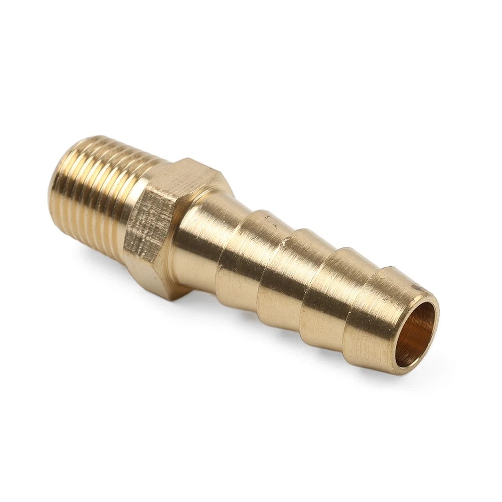 1pc Brass Hose Barb Fitting Straight 5/16" x NPT 1/8 Male Thread Pipe Connector