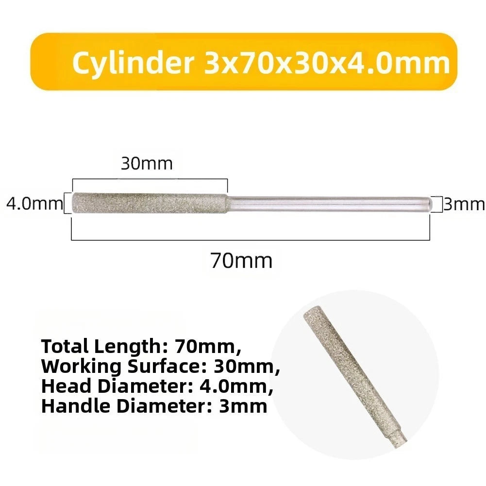Diamond Burr Drill Set for 3mm Shank Tools