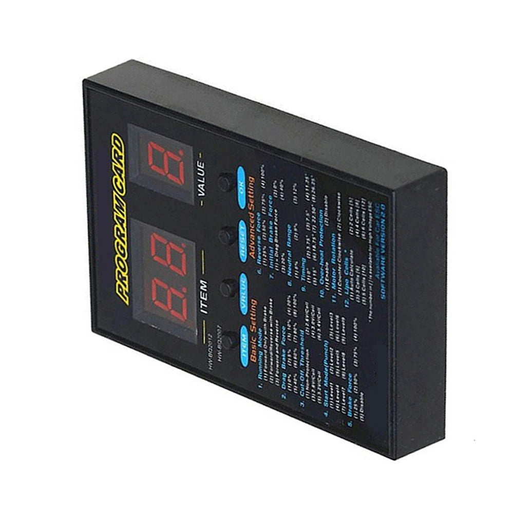 LED ESC Programming Card for RC Boat ESC Adjustment (8.8x5.8x1.4cm)