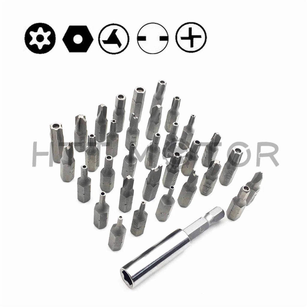 33Pcs Security Bit Set Tamper Proof Torx Spanner Screwdriver Hex Holder