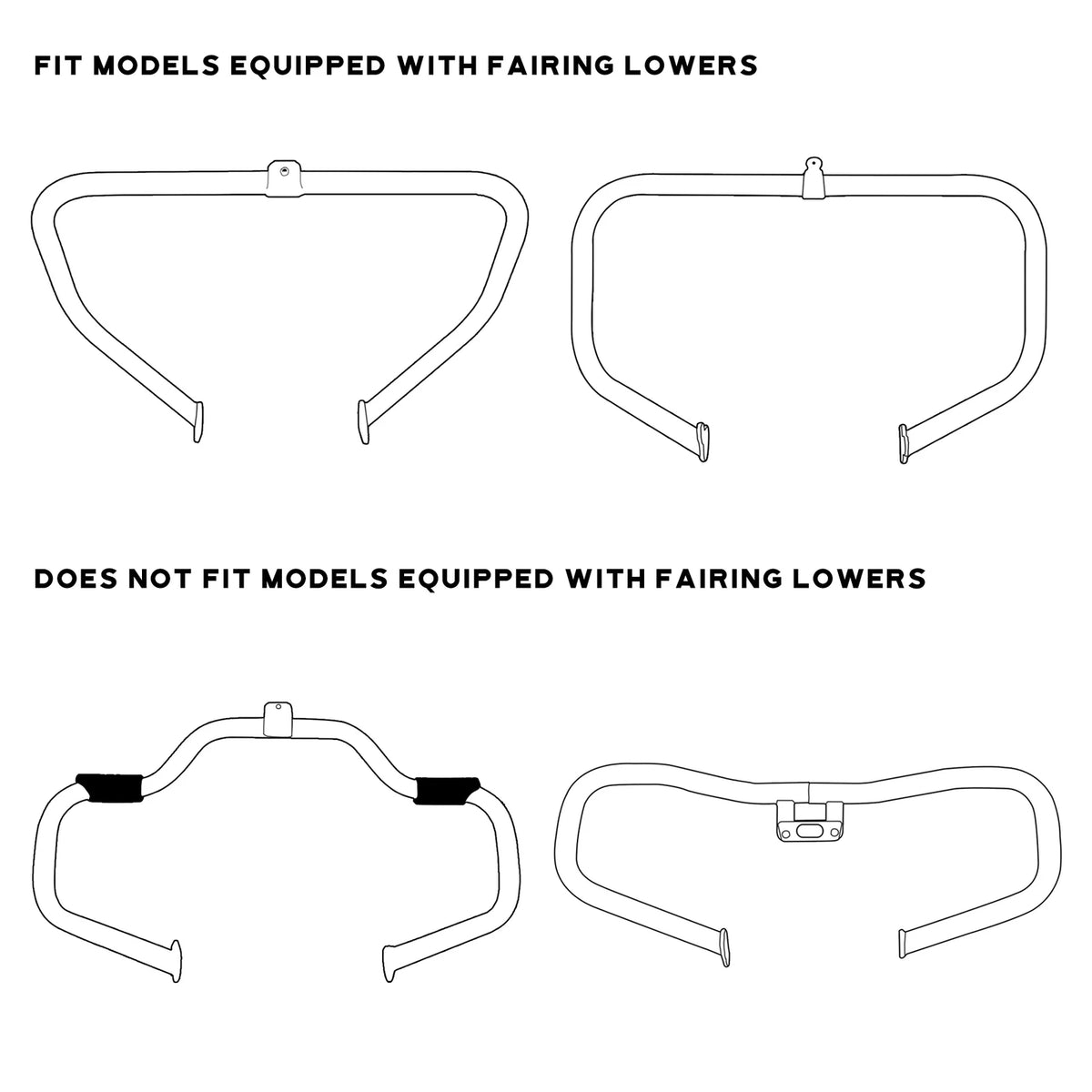 Matte Black Lower Vented Leg Fairings for Harley Street Road Glide (2014–2023)