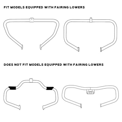 Matte Black Lower Vented Leg Fairings for Harley Street Road Glide (2014–2023)