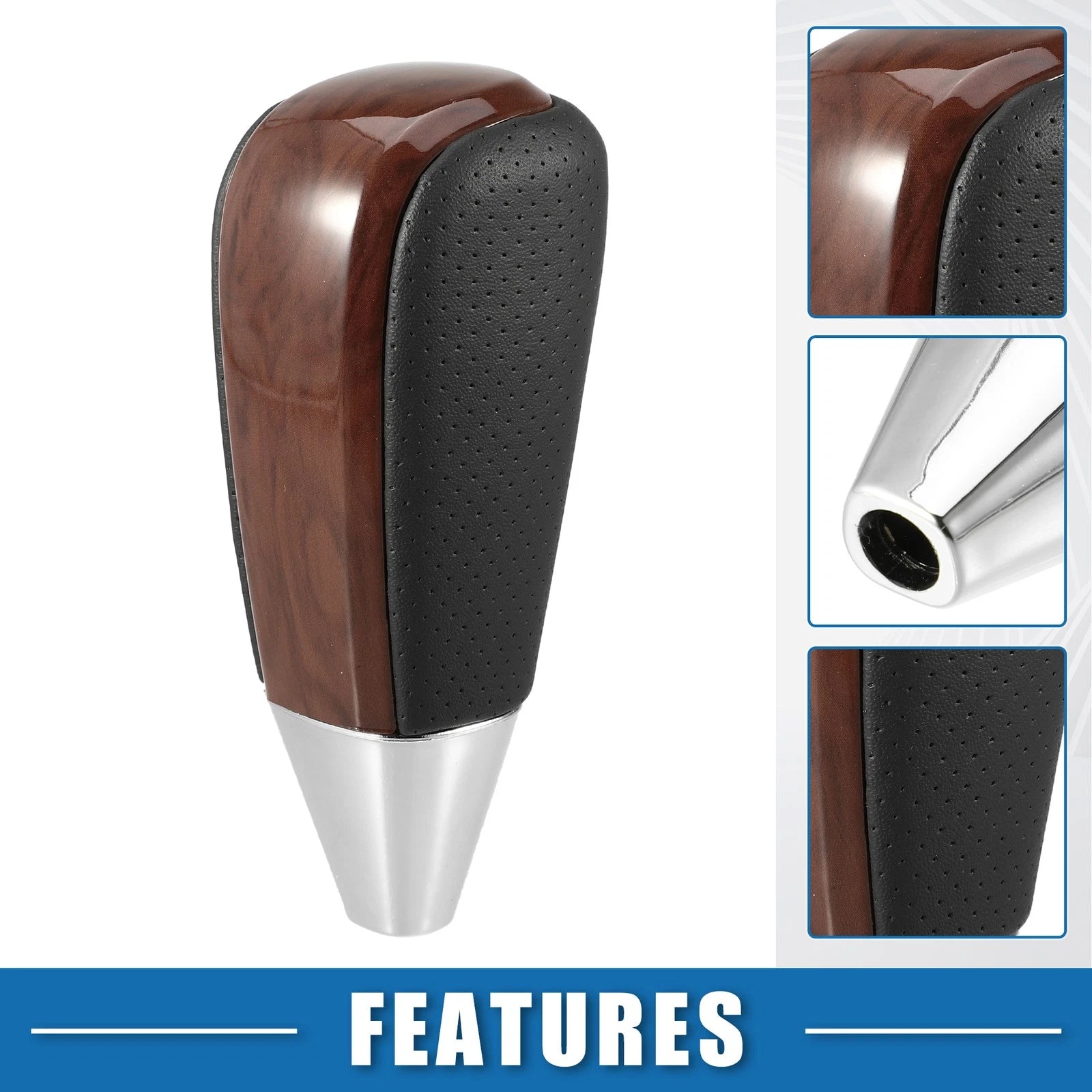 Gear Shift Knob Red Wood Pattern Replacement for Toyota Land Cruiser (2008–2024)