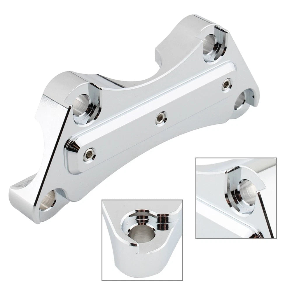 Chrome Handlebar Clamp for Harley Touring (1997–2019)