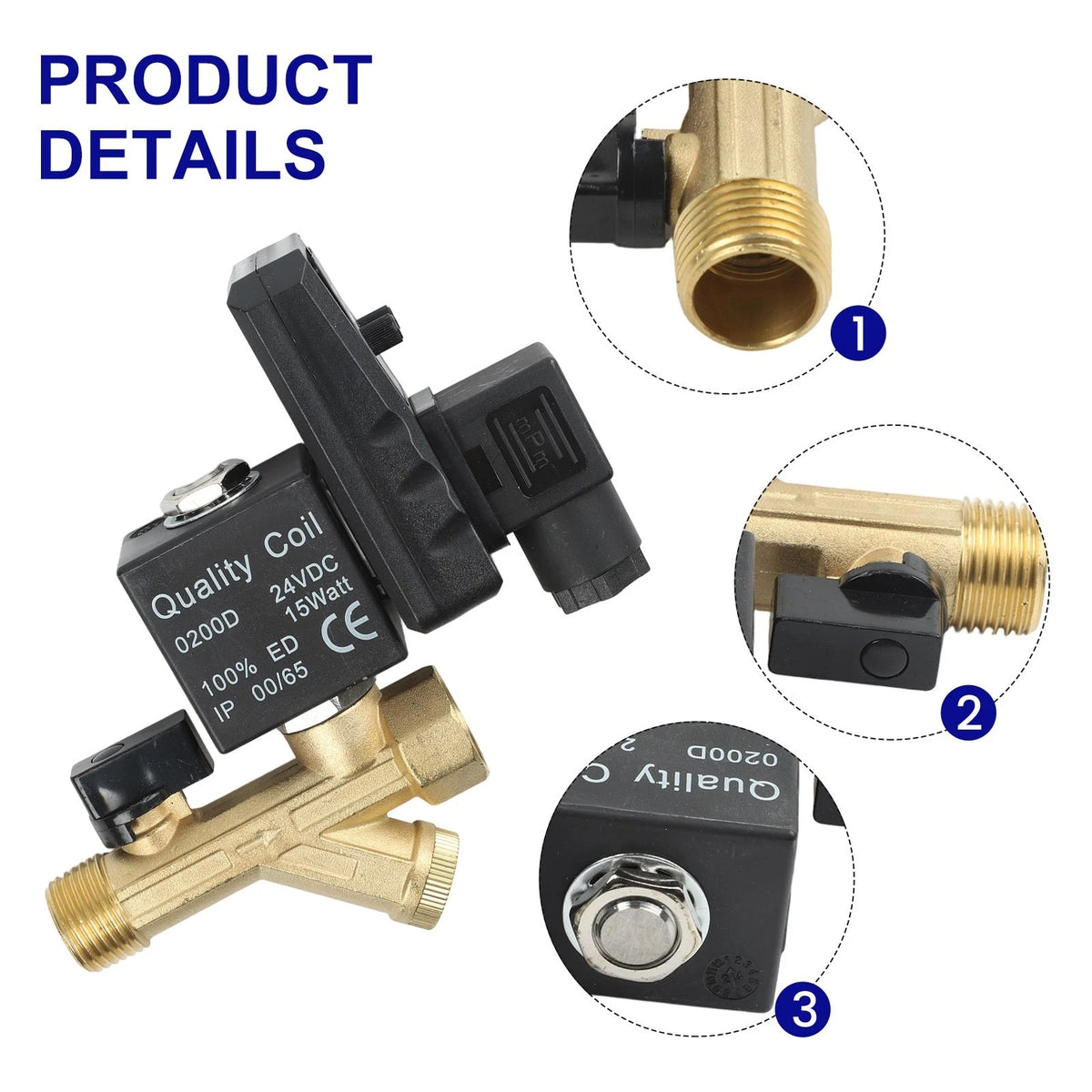 Automatic Operation Solenoid Valve for Compressor Drain Timer (DC24V, AC220V)