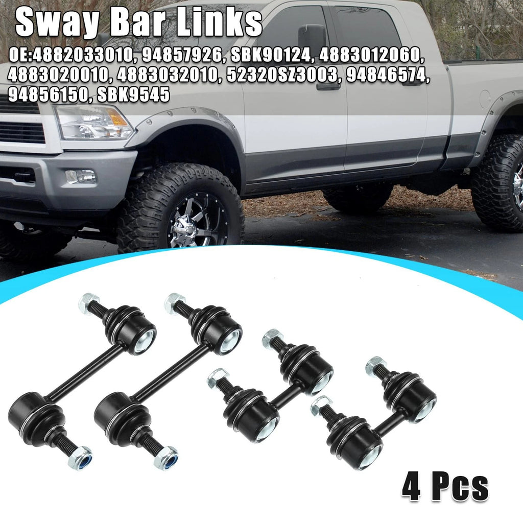 4pc Front Rear Sway Bar Link Replacement for Toyota Corolla (1992–2002)