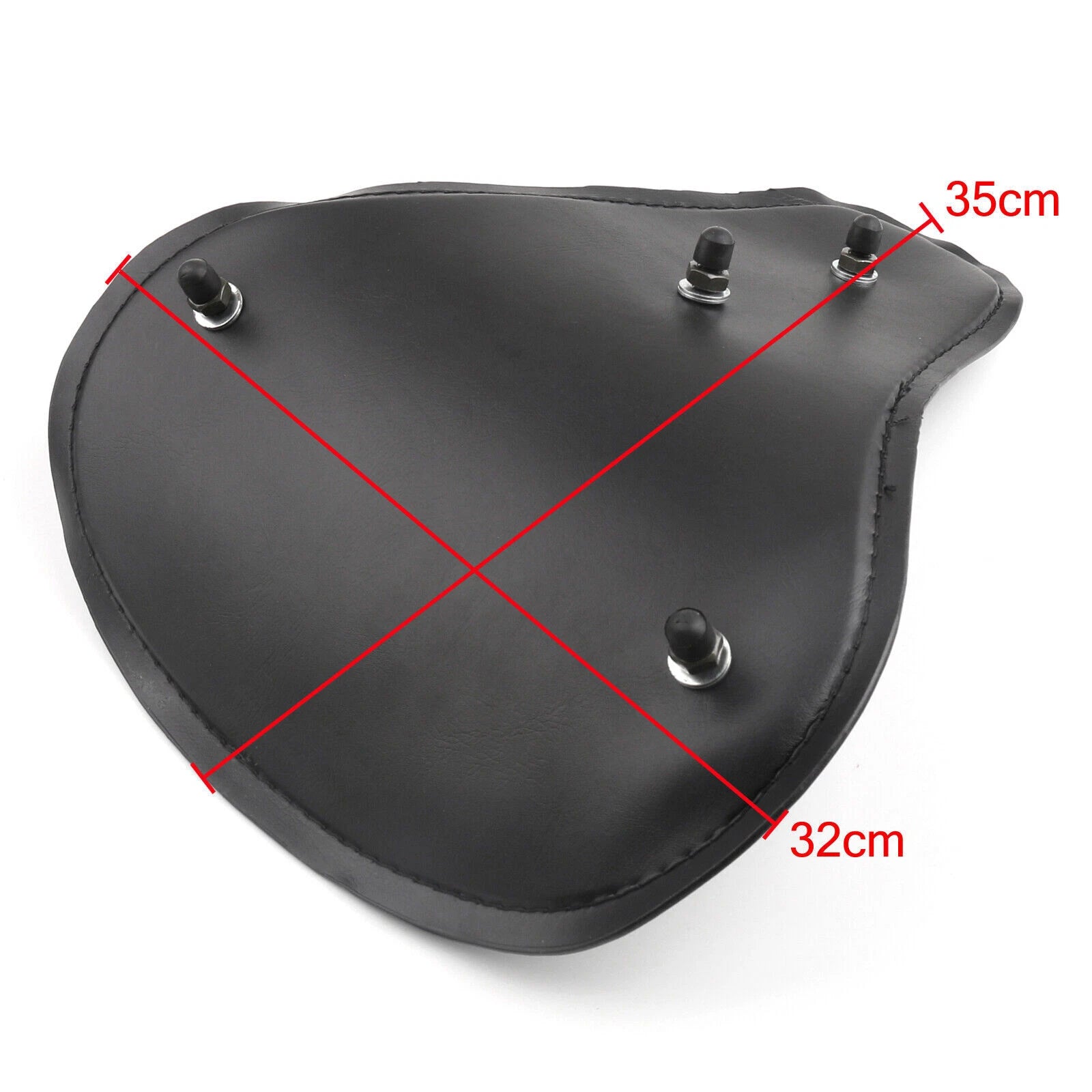 Black Leather Solo Slim Seat for Harley Bobber Chopper (UK)