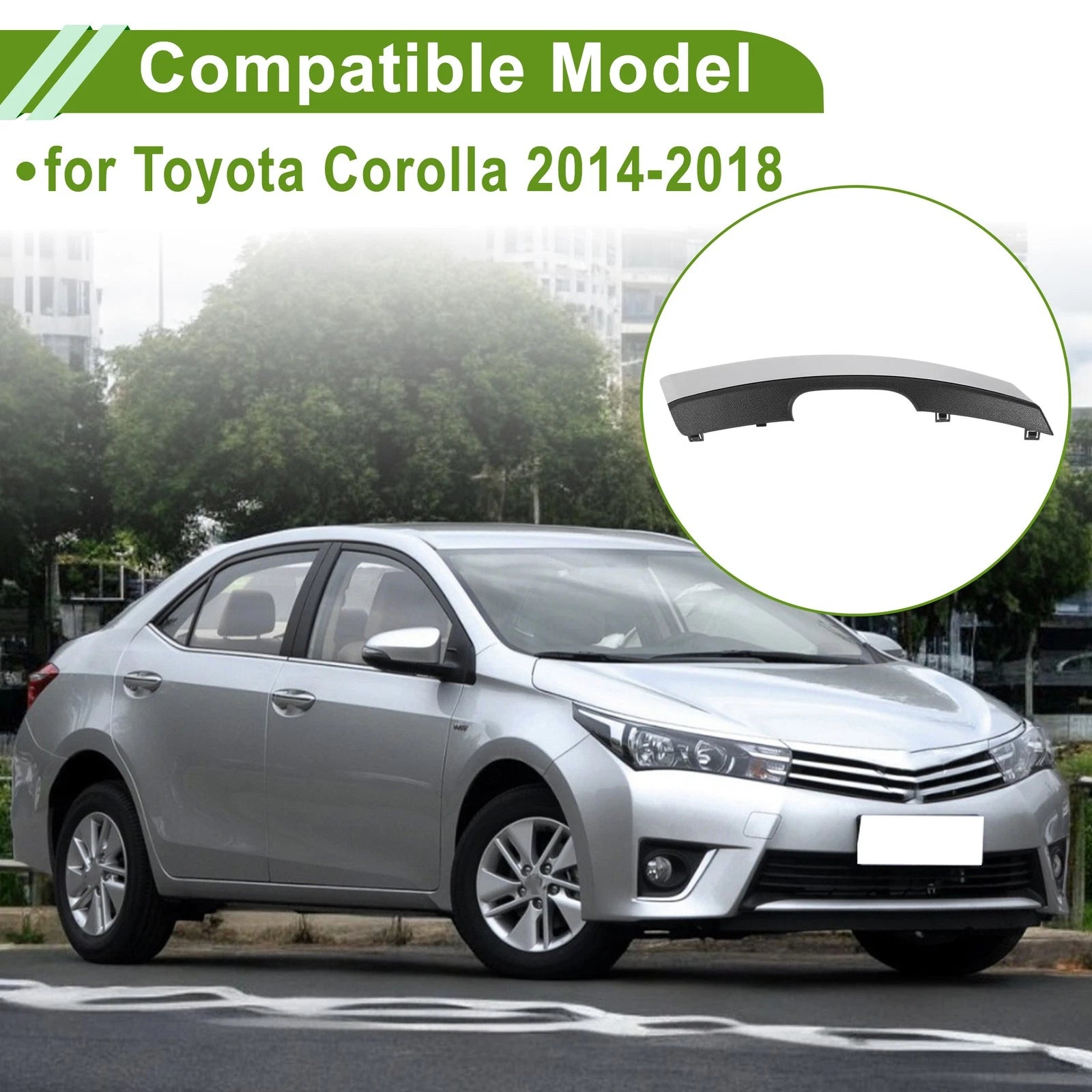 Door Panel Handle Pull Trim Cover Replacement for Toyota Corolla (2014–2018)