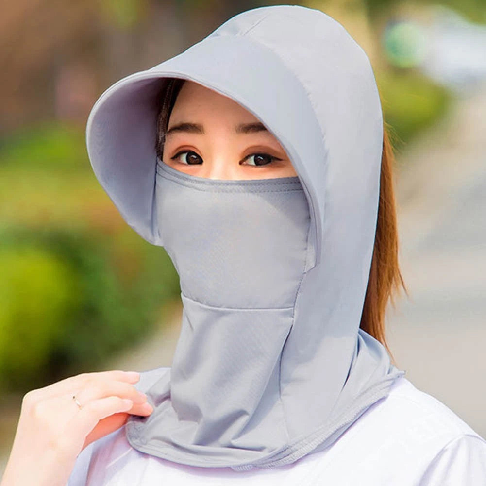 Fashionable Ice Silk Sun Hat with Foldable Design Perfect for Hot Days