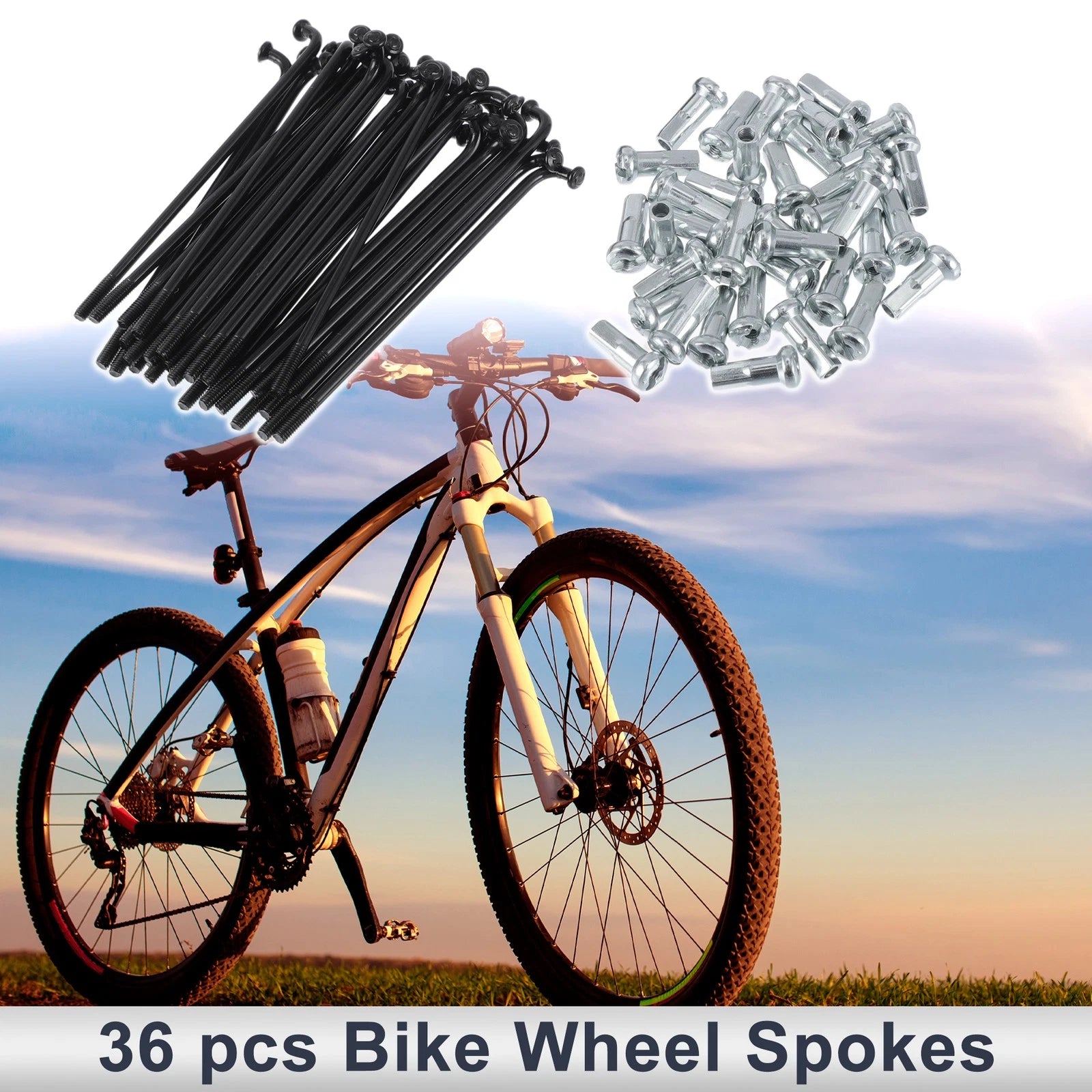 Bicycle Spokes Nipple Steel Black 74mm for Universal Use (1970–2020)