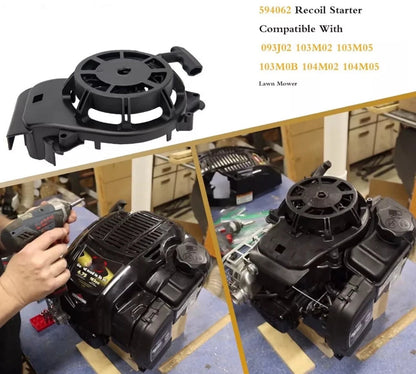 Replace Rewind Recoil Starter Fit for Briggsstratton 594062 093J02 103M02 103M05