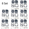 Set of 8 Carburetor Gasket Rebuild Kit for Stihl 20T 021 023 025 FS300 Zama RB-41