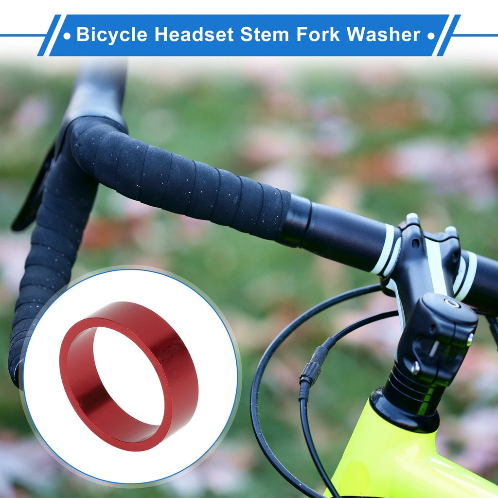 Bike Headset Spacer 10mm Front Fork Stem for 1 1/8 Aluminum Red