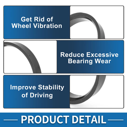 Set of 4 Wheel Hub Centric Rings for Car (58.6mm to 54.1mm) Black Polycarbonate
