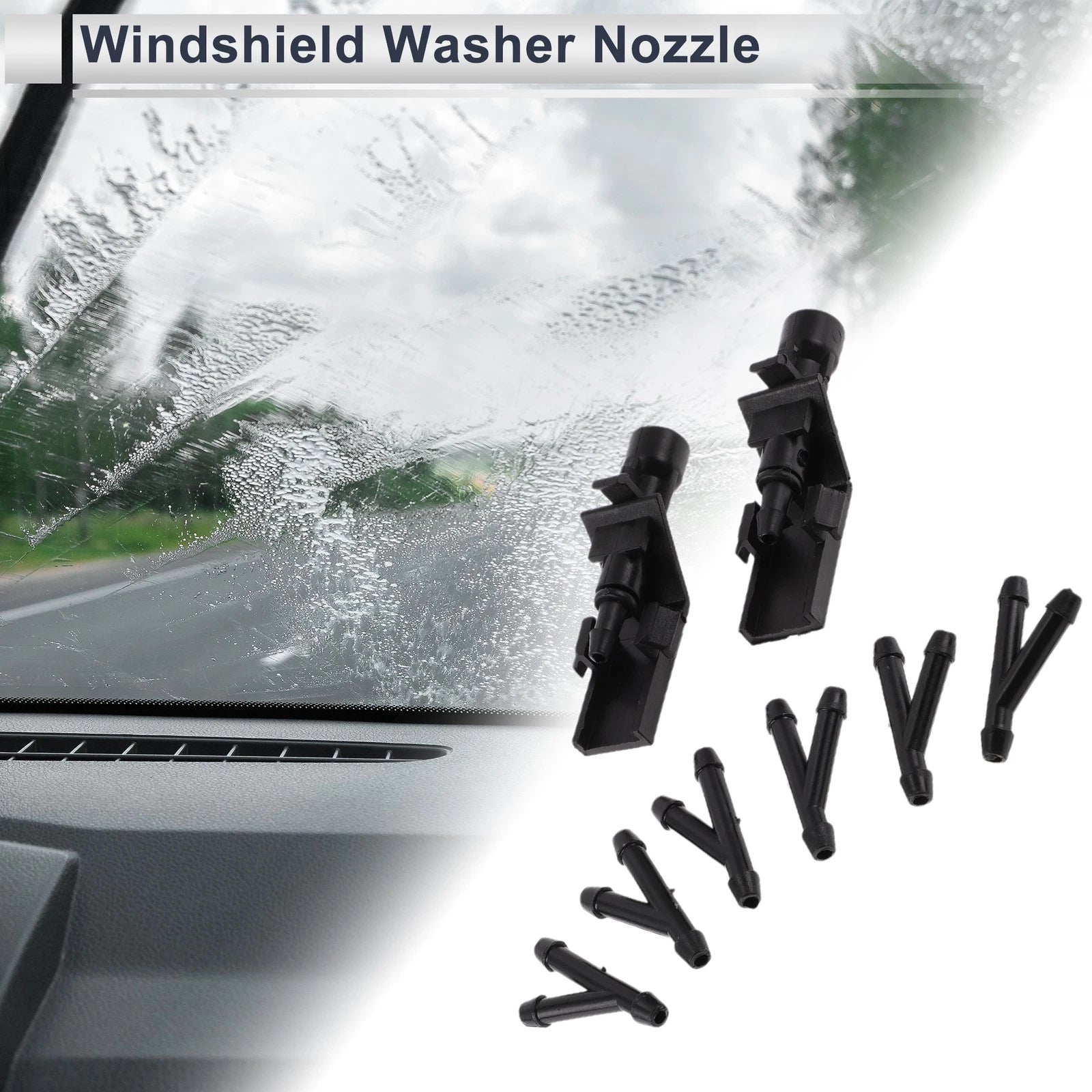 Washer Nozzle Set Replacement with Hose Connectors for Honda (2006–2013)