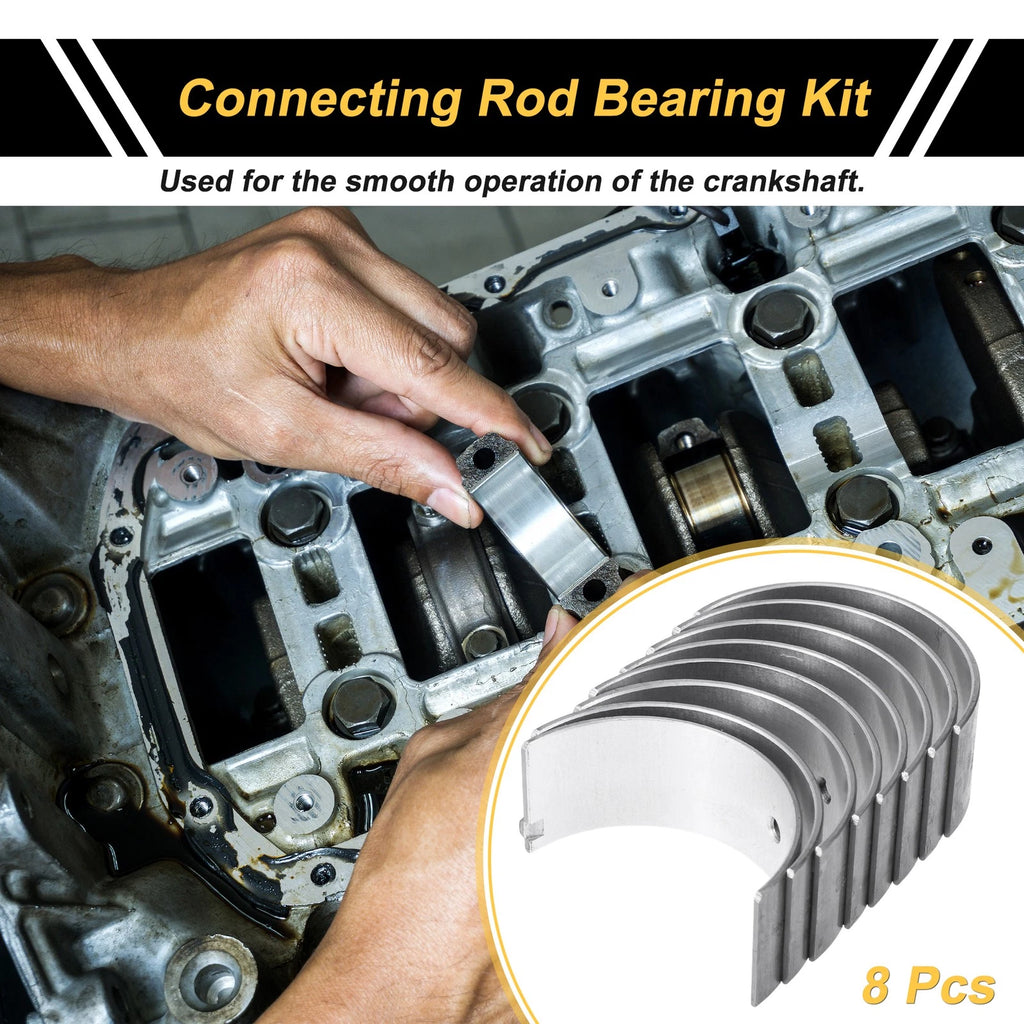 Connecting Rod Bearing Set Replacement for Toyota Corolla 1983–1989 (8 Pcs)