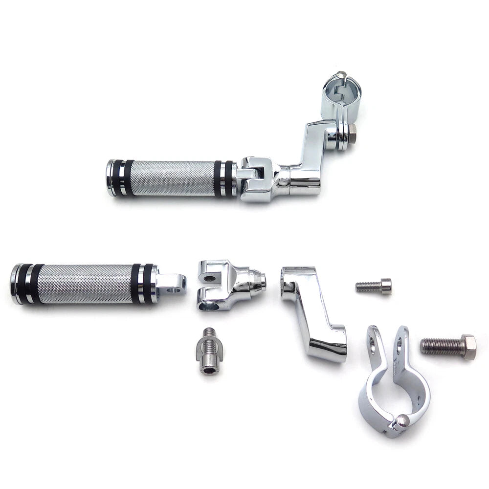 Diamond Chrome Foot Peg Kit for Harley SuperLow 1200T (2014–2016)