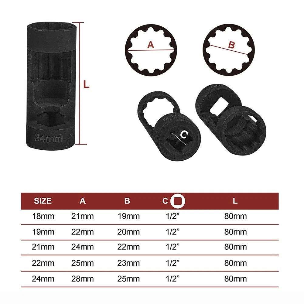 18mm 24mm Suspension Strut Nut Socket for Automotive Applications