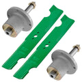 Caltric Spindles with Blades for Simplicity Pacer 32 Inch Deck (2010–2020)