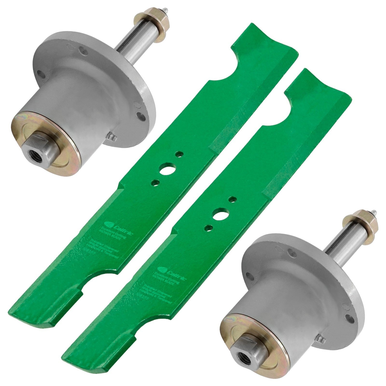 Caltric Spindles with Blades for Simplicity Pacer 32 Inch Deck (2010–2020)