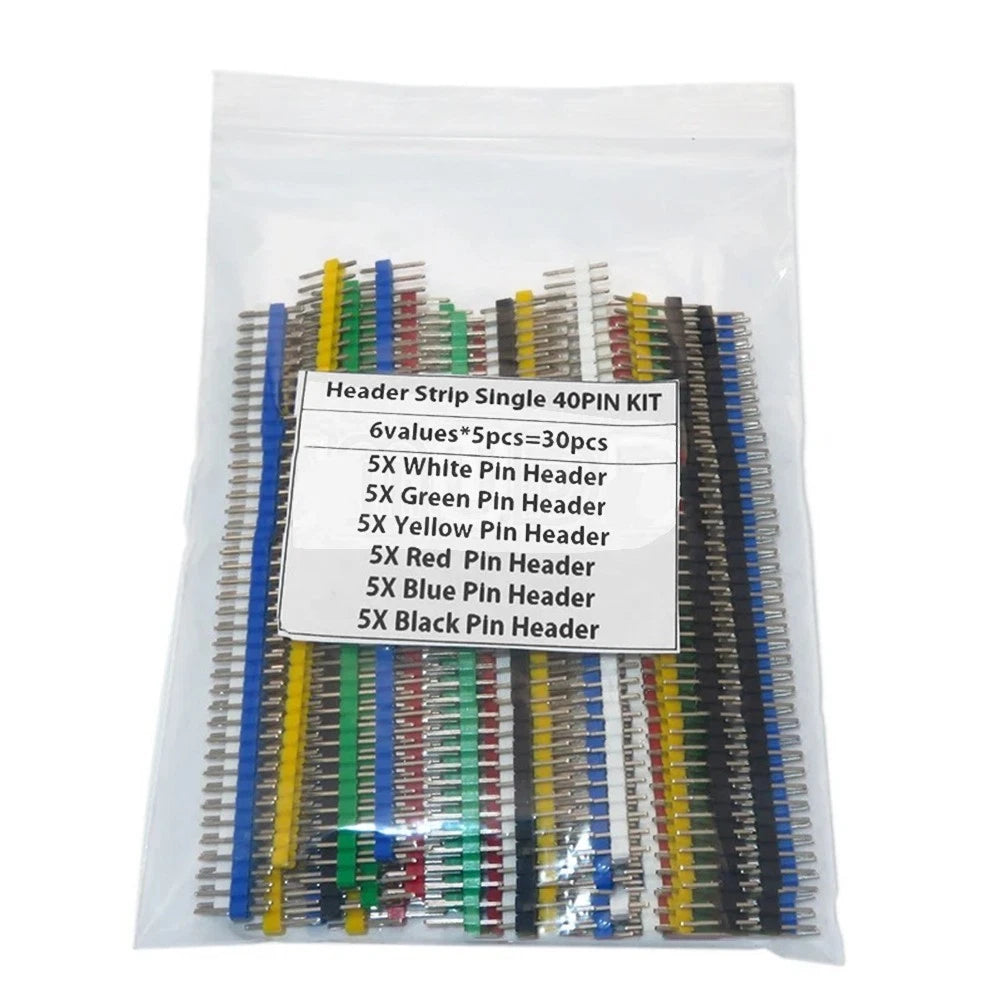 30pcs Single Row Male Connector Kit for PCB Pins