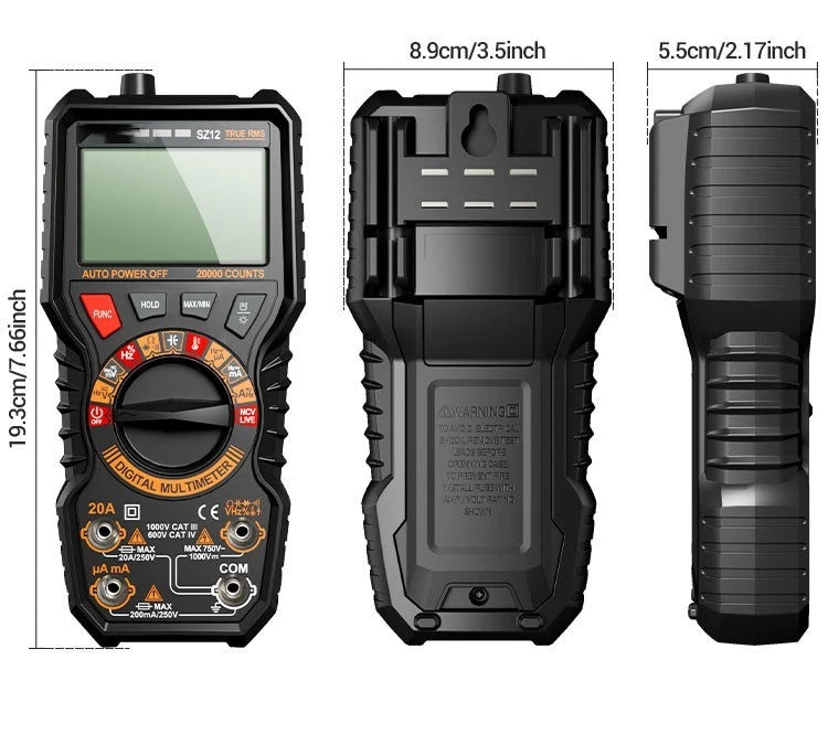Dual Tube Digital Multimeter for AC DC Voltage Current