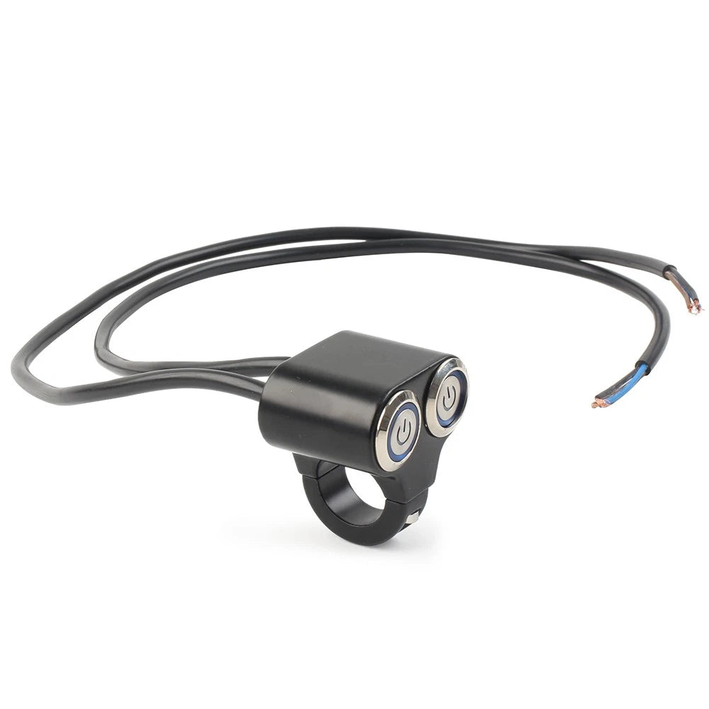 Push Button Headlight Fog Light Switch for Motorcycle (22mm 7/8")