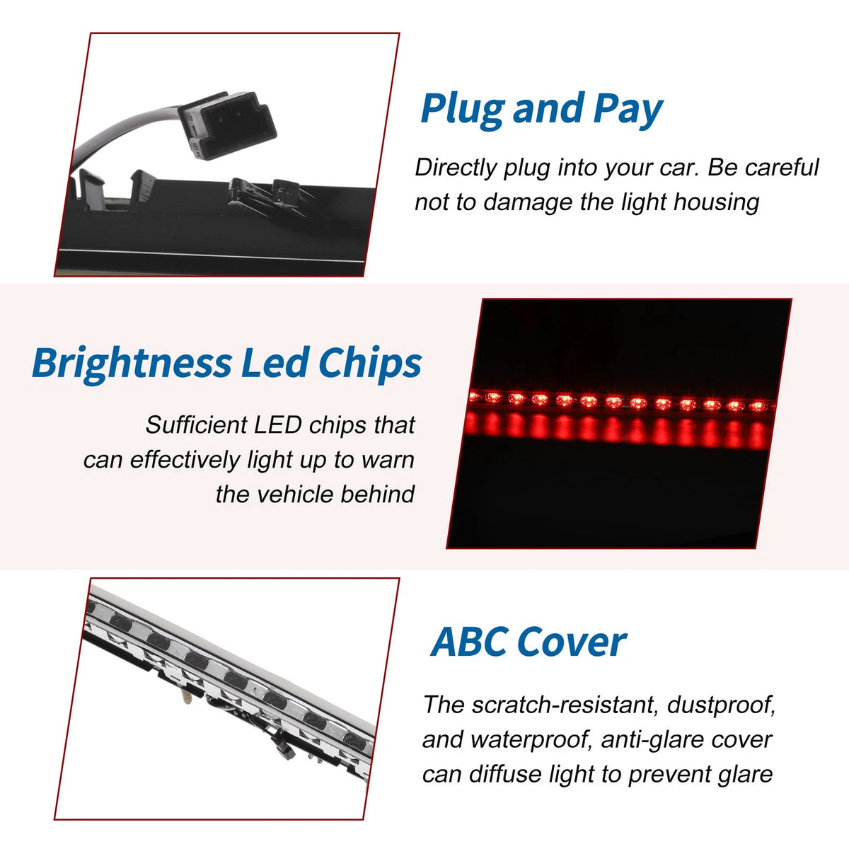 White LED Third Brake Light for BMW 6-Series E63 E64 (2004–2007) No. 63256911909