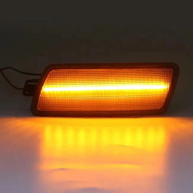 2X Smoke Lens Amber LED Front Bumper Side Marker Light for Audi A6 (2005–2011)