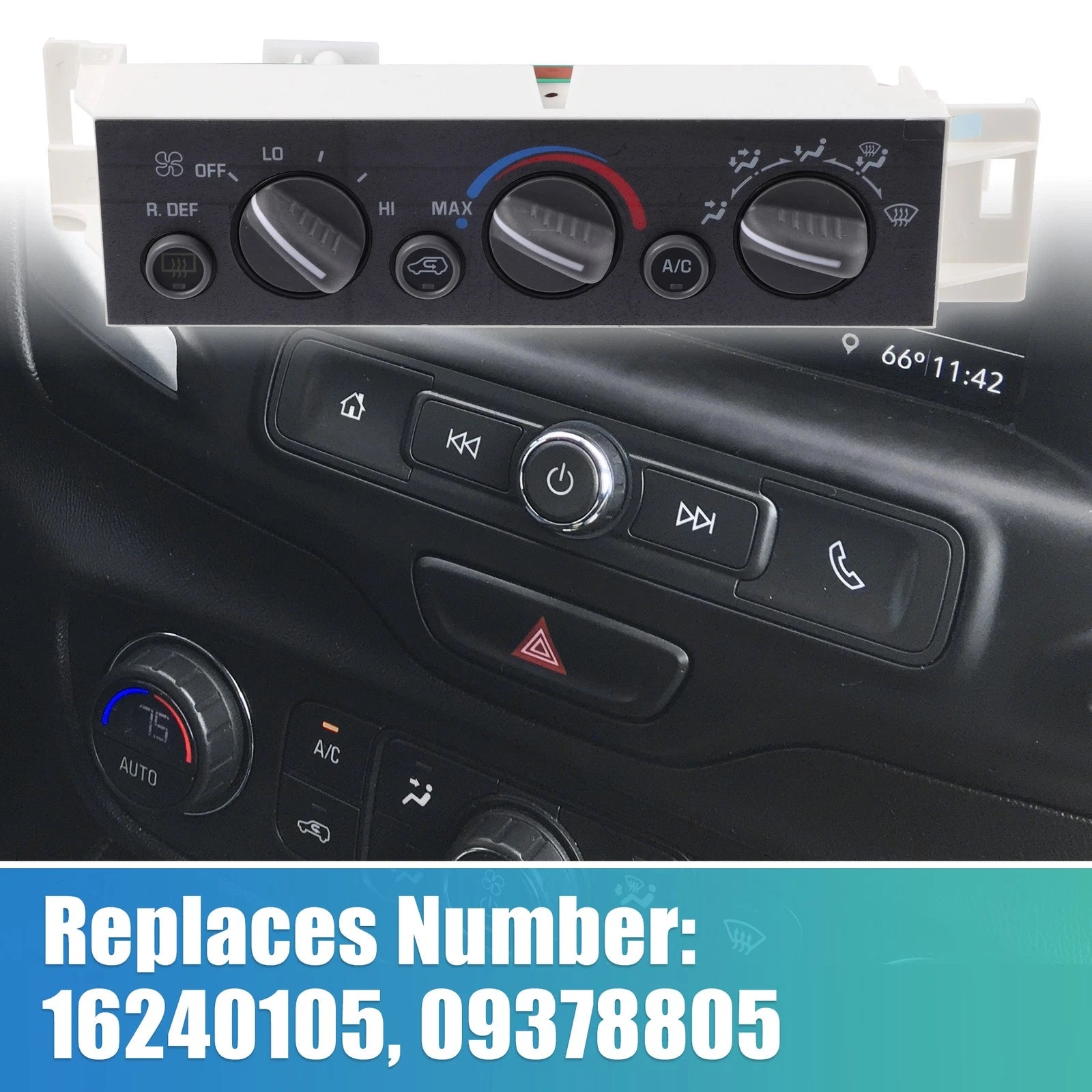 HVAC A/C Heater Climate Control Panel Switch for Chevy C1500 Tahoe (1996–1999)