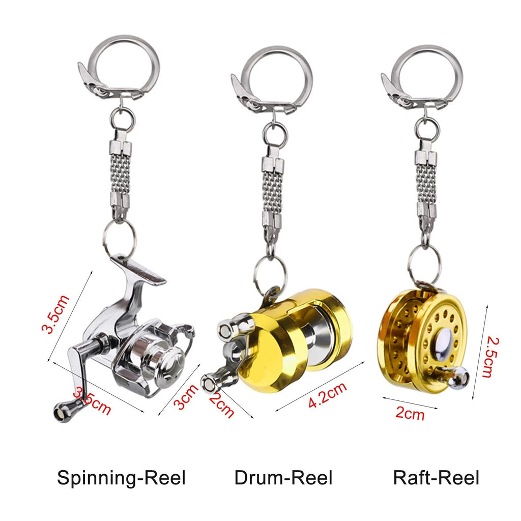 Key Chain with Drum Wheel Design for Anglers