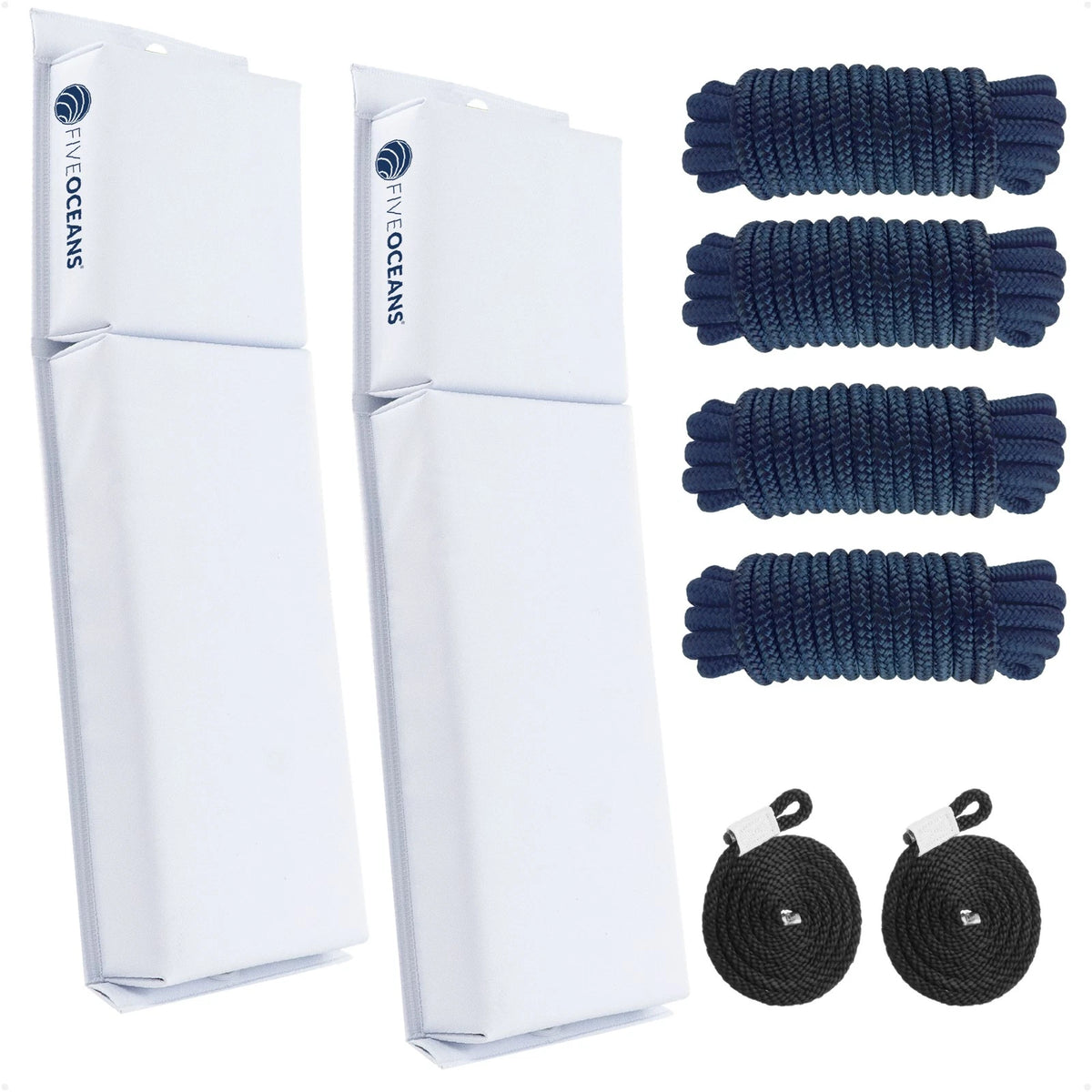 2-Pack Flat Boat Fender Kit for Docking (24" x 6-7/8" x 2-1/2")