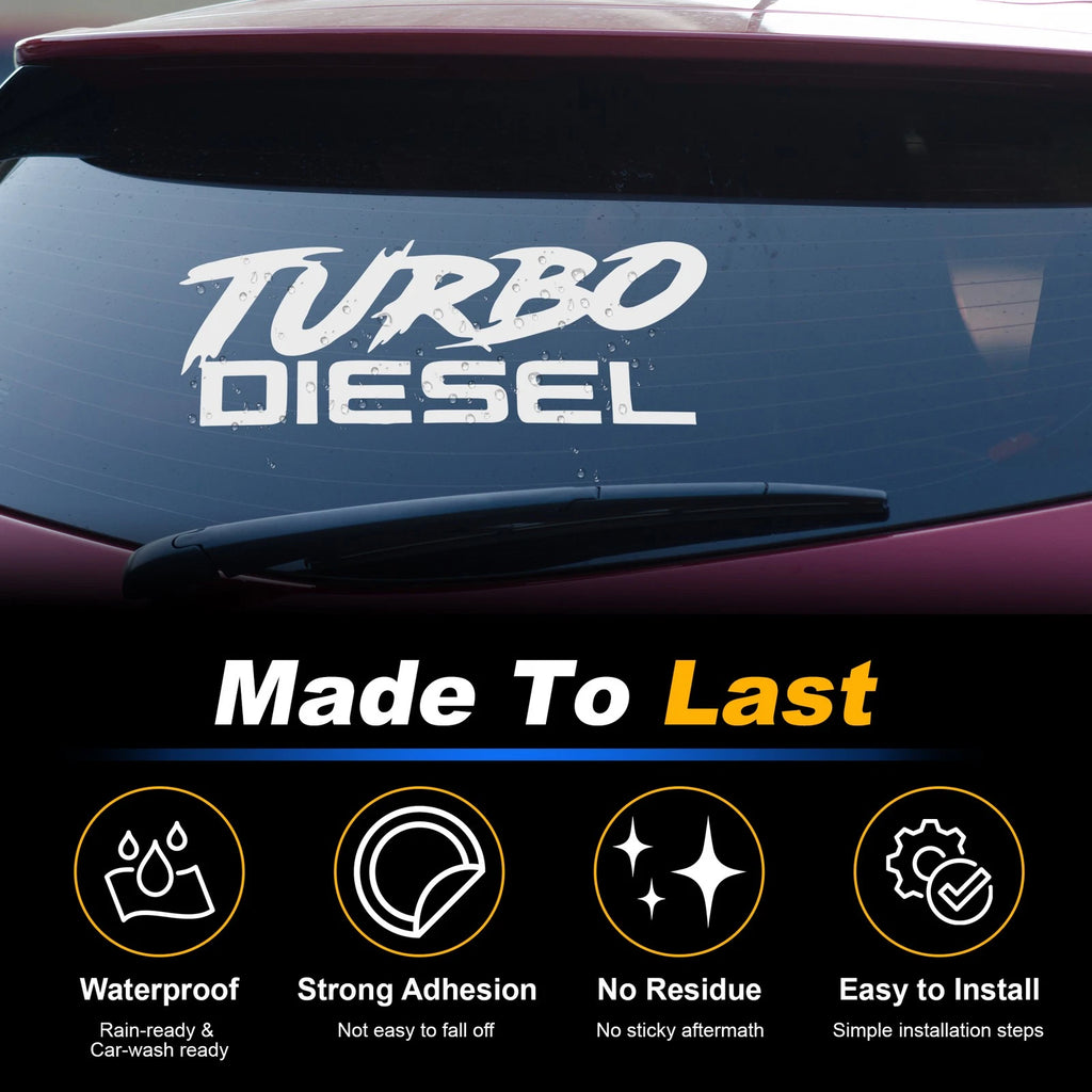 Reflective Bumper Decal for Turbo Diesel (Personalized)