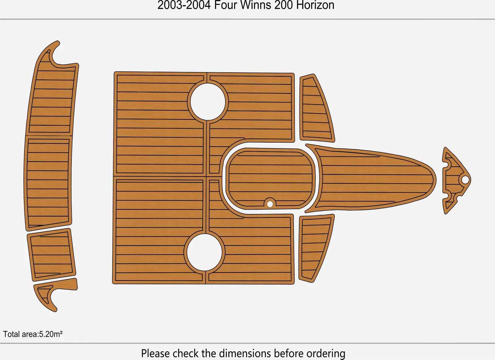 EVA Foam Pads for Four Winns 200 Horizon (2003)