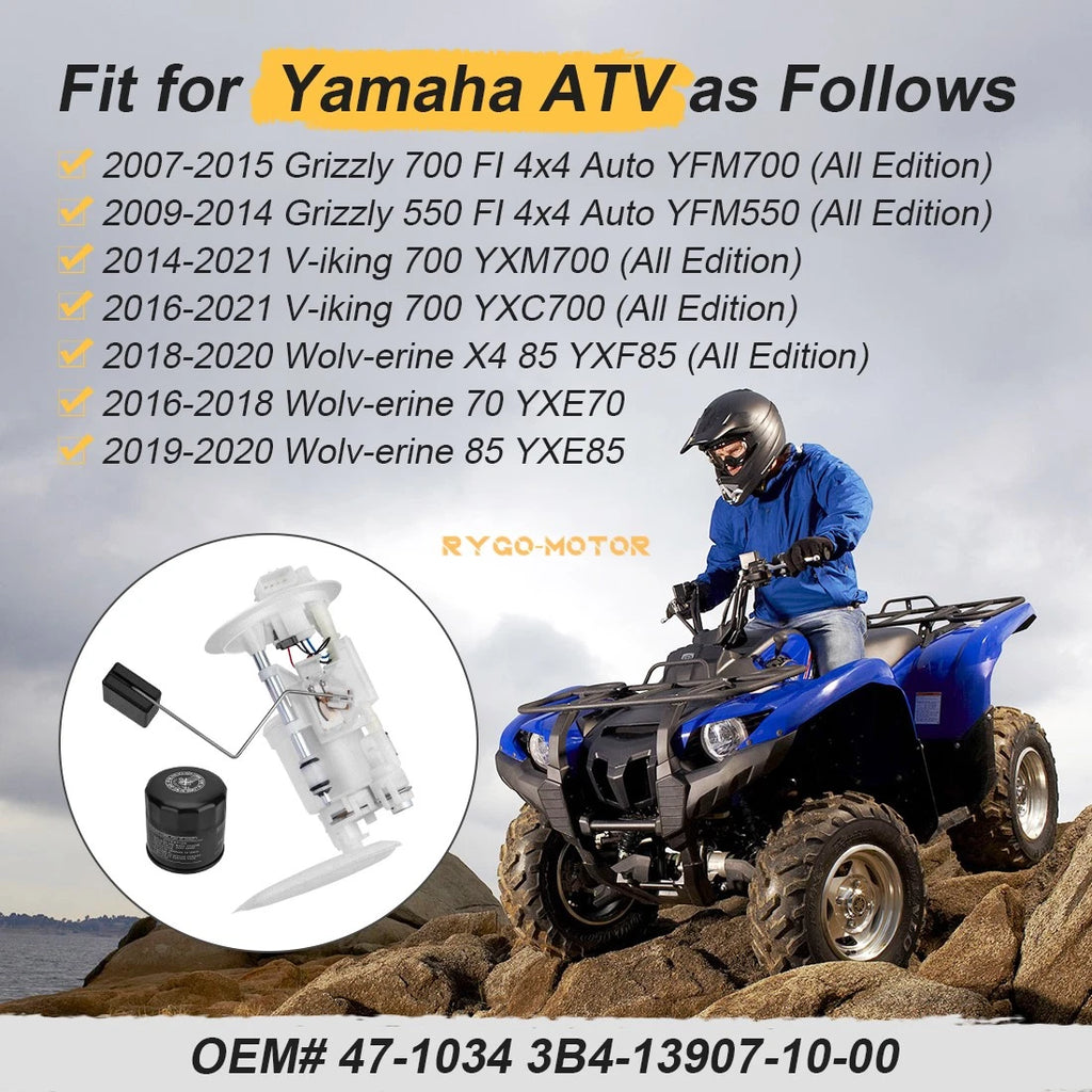 Fuel Pump Assembly & Oil Filter for Yamaha Grizzly 550 700 (2009–2019)