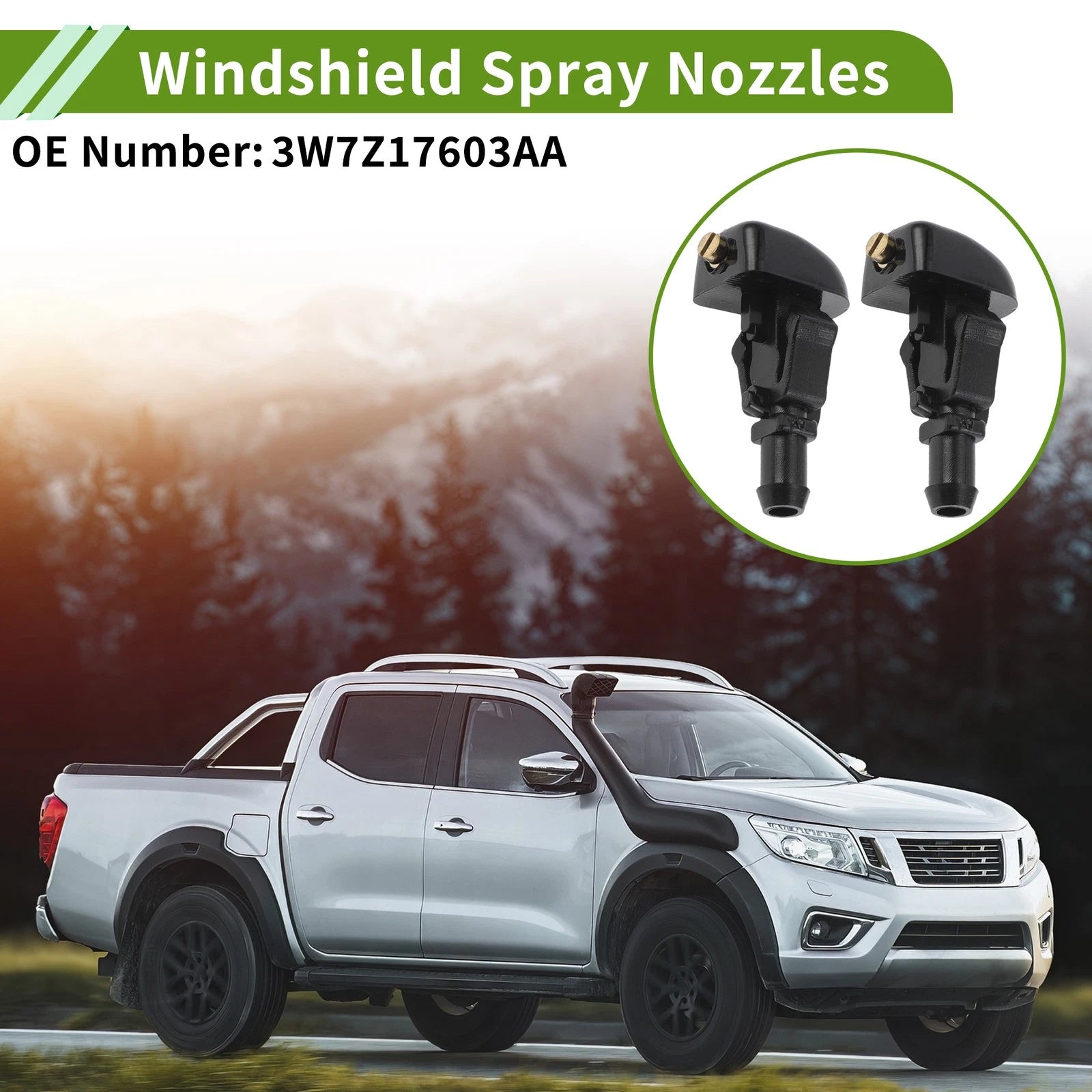 Windshield Washer Nozzle With Hose Connector for Ford Focus (2012–2018)